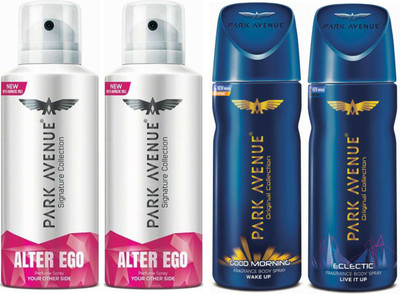 

Park Avenue 2 Alter Ego & 1 Good Morning & 1 Eclectic Body Spray - For Men(520 ml, Pack of 4)