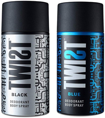 

Twist Deodrant Twist Black and Blue Deodorant Spray - For Men & Women(360 ml, Pack of 2)
