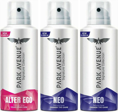 

Park Avenue 1 Alter Ego & 2 Neo Body Spray - For Men(390 ml, Pack of 3)
