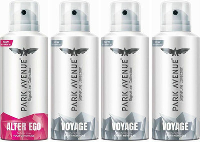 

Park Avenue 1 Alter Ego & 3 Voyage Body Spray - For Men(520 ml, Pack of 4)