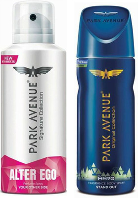 

Park Avenue 1 Alter Ego & 1 Hero Body Spray - For Men(260 ml, Pack of 2)
