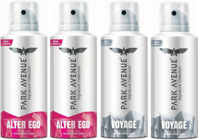 

Park Avenue 2 Alter Ego & 2 Voyage Body Spray - For Men(520 ml, Pack of 4)