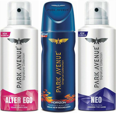 

Park Avenue 1 Alter Ego & 1 Horizon & 1 Neo Body Spray - For Men(390 ml, Pack of 3)