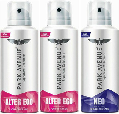 

Park Avenue 2 Alter Ego & 1 Neo Body Spray - For Men(390 ml, Pack of 3)