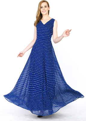shaper Women Maxi Dark Blue Full Length Dress