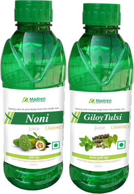 

Madren Healthcare Noni Juice & Giloy Tulsi Juice 1000 ml(Pack of 2)