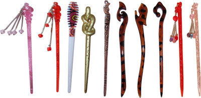

JEEP Combo of Multi Color Juda Sticks Bun Stick(Multicolor)