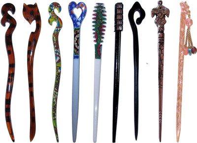 

JITU Combo of Multi Color Juda Sticks Bun Stick(Multicolor)