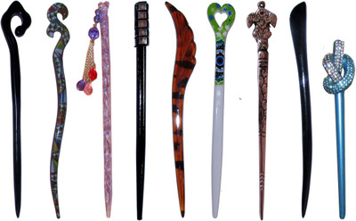 

lithe Combo of Multi Color Juda Sticks Bun Stick(Multicolor)
