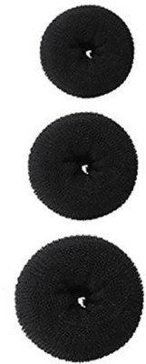 RAAYA Salon Accessories Hair Donut Bun Maker (Pack Of 3) Bun(Black)