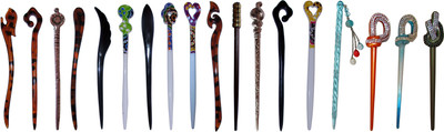 

KashQueen Combo of Multi Color Juda Sticks Bun Stick(Multicolor)