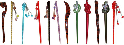 

innate Combo of Multi Color Juda Sticks Bun Stick(Multicolor)