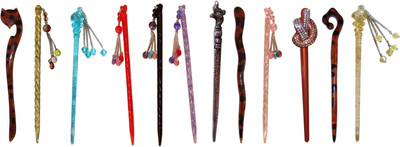 

GITTI Combo of Multi Color Juda Sticks Bun Stick(Multicolor)