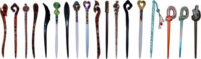 

OBEROI Combo of Multi Color Juda Sticks Bun Stick(Multicolor)