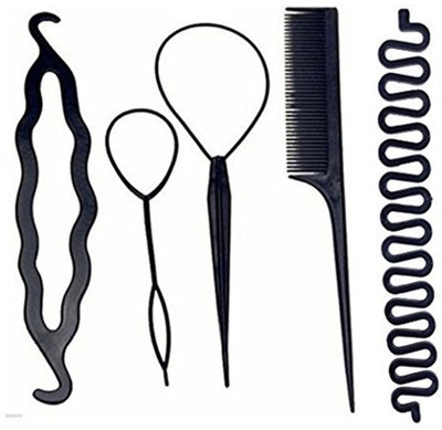 

stylazo Professional Braids Tools For Women Set Of 5 Hair Accessories For Women & Girls Hair Accessory Set(Black)