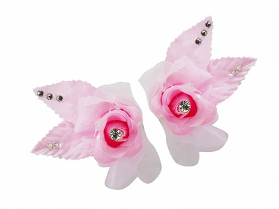 

AASA Rose Hair Clips On Wedding For Women And Girls, Pink, Pack Of 2 Hair Clip(Pink)