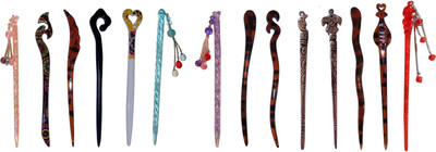 

Niyano Combo of Multi Color Juda Sticks Bun Stick(Multicolor)