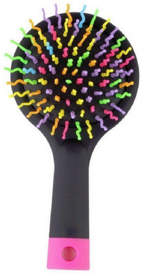 

BOXO Hair Brush For Curly Hair with Mirror, Multicolour, For Women And Girls, 50 Gram, Pack Of 1