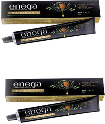 

enega Creme Hair Color 3 Dark Brown (Pack of 2) Hair Color(Dark Brown)