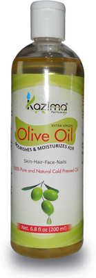

KAZIMA Olive Cold Pressed Carrier Oil (200ML) Pure Natural For Skin care & Hair treatment Hair Oil(200 ml)