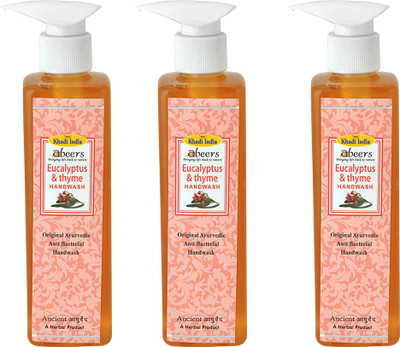 

ABEERS Khadi Eucalyptus & thyme Handwash(250 ml, Pack of 3)