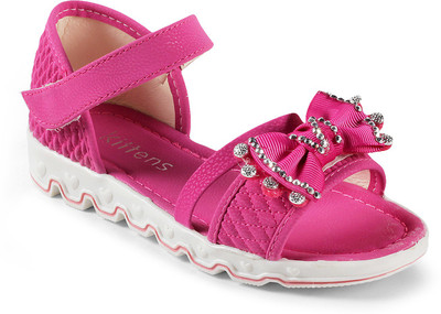 

KITTENS Girls Velcro Flats(Pink, Fuschia