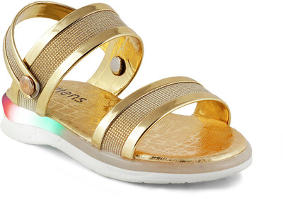 

KITTENS Girls Velcro Flats(Gold