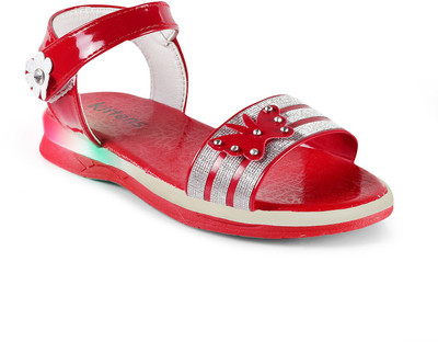 

KITTENS Girls Velcro Strappy Sandals(Red