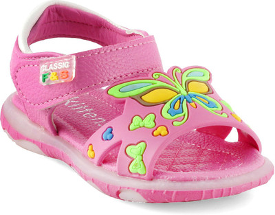 

KITTENS Girls Velcro Flats(Pink, Fuschia