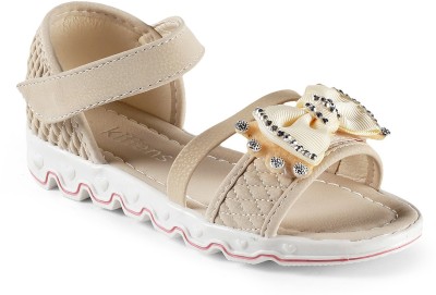 

KITTENS Girls Velcro Flats(Beige