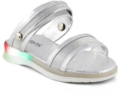 

KITTENS Girls Velcro Strappy Sandals(Silver