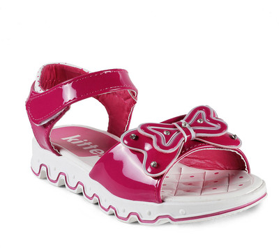 

KITTENS Girls Velcro Flats(Pink, Fuschia