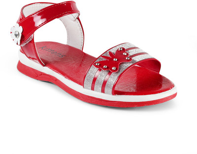 

KITTENS Girls Velcro Strappy Sandals(Red