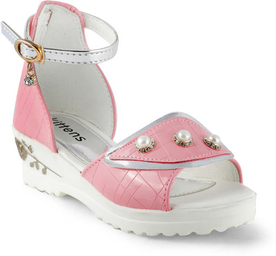 

KITTENS Girls Velcro Wedges(Pink