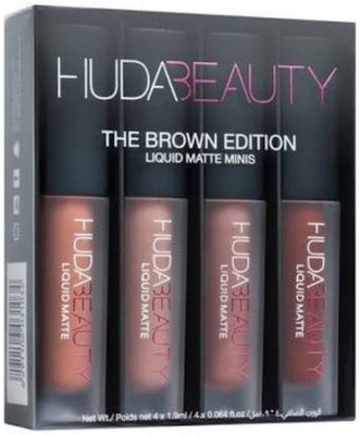 

Huda Beauty Liquid Matte Lip Color - Brown Edition (Set of 4)(brown, 7 ml)