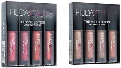

Huda Beauty Liquid Lipstick Pink and Nude 16 ml Pack of 2(Pink)