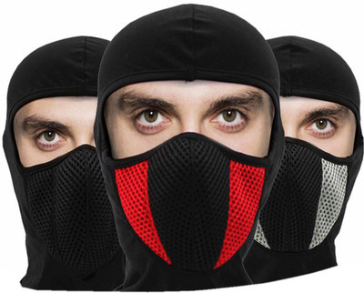 

PE Bike Riding Anti Pollution Dust Sun Protecion Full Face Cover Set Of 3 Mask and Respirator