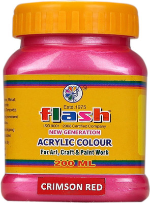 

Flash Acrylic Metallic Colour -Crimson Red 200ML(Set of 1, Crimson Red)