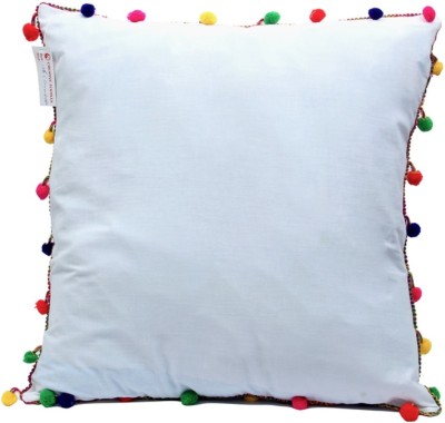 Creative Textiles Polyester Fibre Solid Cushion Pack of 1(White)