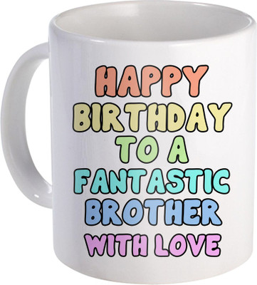 

SKY TRENDS Rakshabandhan Gift For Brother Coffee ST-16 Ceramic Mug(350 ml), Multicolor