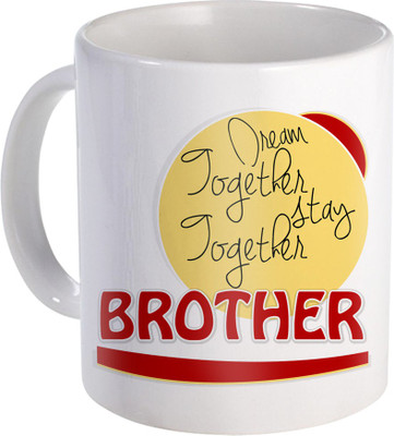 

SKY TRENDS Rakshabandhan Gift For Brother Coffee ST-05 Ceramic Mug(350 ml), Multicolor
