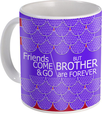 

SKY TRENDS Rakshabandhan Gift For Brother Coffee ST-12 Ceramic Mug(350 ml), Multicolor