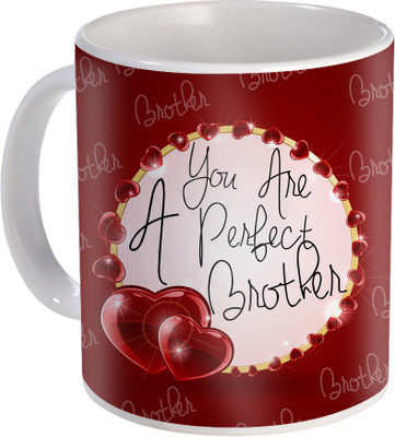 

SKY TRENDS Rakshabandhan Gift For Brother Coffee ST-11 Ceramic Mug(350 ml), Multicolor