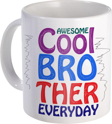 

SKY TRENDS Rakshabandhan Gift For Brother Coffee ST-24 Ceramic Mug(350 ml), Multicolor
