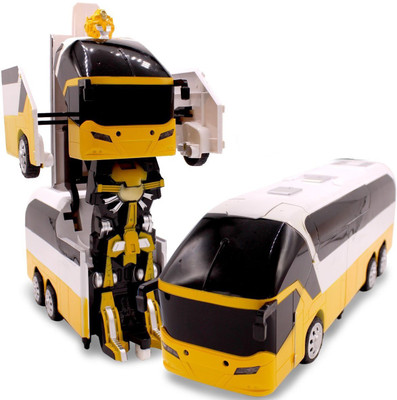 

IndusBay 1:10 RC Infrared Remote control Transformer Bus 2.4G Deformation Transformers Robot Big Size Bus Yellow(Yellow)