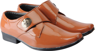 

FAUSTO Corporate Monk Strap For Men(Tan