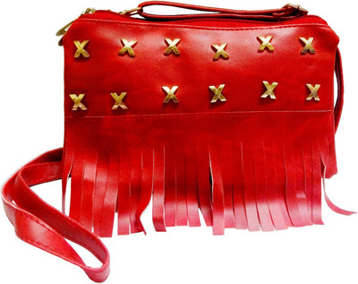 

VeePlay Girls Casual, Evening/Party Red PU Sling Bag