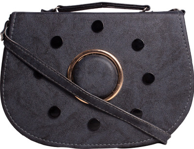 

capreo Women Casual Grey PU Sling Bag