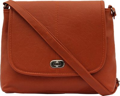 

capreo Women Casual Orange PU Sling Bag