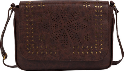 

BISMAADH Girls Casual, Formal Brown PU Sling Bag